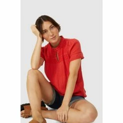 Mantaray Smock Yoke Double Cloth Notch Neck Top For Female -Cheap Mantaray Store unnamed file 6265