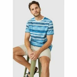 Mantaray Faded Stripe Crew Tee For Male -Cheap Mantaray Store unnamed file 6315