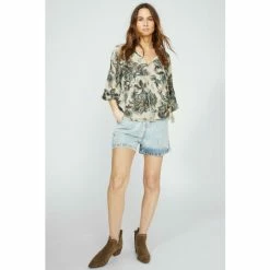 Mantaray Metallic Paisley Print Tie Neck Top For Female -Cheap Mantaray Store unnamed file 6339