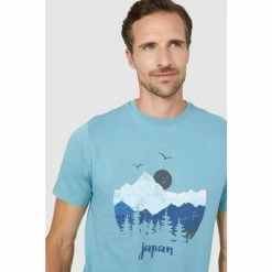 Mantaray Blue Mountain Chest Print Printed Tee For Male -Cheap Mantaray Store unnamed file 6352