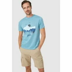 Mantaray Blue Mountain Chest Print Printed Tee For Male -Cheap Mantaray Store unnamed file 6355