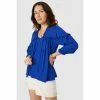 Mantaray Frill Yoke Tie Neck Top For Female