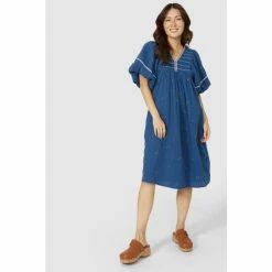 Mantaray Embroidered Braid Trim Dress For Female -Cheap Mantaray Store unnamed file 6427