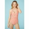 Mantaray Halterneck Swimsuit With Crochet Detail For Female