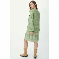 Mantaray Paisley Floral Print Frill Bib Midi Dress For Female -Cheap Mantaray Store unnamed file 6436