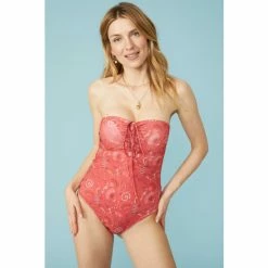 Mantaray Shell Paisley Print Bandeau Costume For Female -Cheap Mantaray Store unnamed file 6474