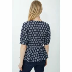 Mantaray Circle Jacquard Button Through Top For Female -Cheap Mantaray Store unnamed file 6496
