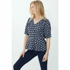Mantaray Circle Jacquard Button Through Top For Female -Cheap Mantaray Store unnamed file 6498