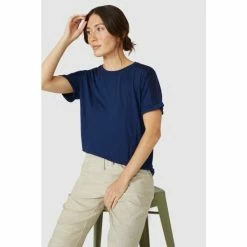 Mantaray Lace Insert Jersey Short Sleeve Top For Female -Cheap Mantaray Store unnamed file 6503