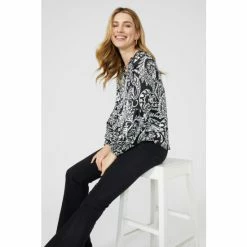 Mantaray Paisley Print Lace Up Tie Neck Blouse For Female 11 Mantaray Paisley Print Lace Up Tie Neck Blouse For Female -Cheap Mantaray Store unnamed file 6541