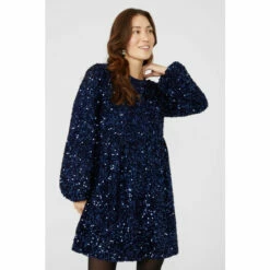 Mantaray Sequin Velvet Tunic Dress For Female