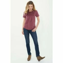 Mantaray Crochet Bib Front T-shirt For Female -Cheap Mantaray Store unnamed file 6575