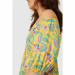 Mantaray Half Sleeve Paisley Print Bardot Neck Top For Female -Cheap Mantaray Store unnamed file 6579