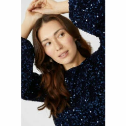 Mantaray Sequin Velvet Tunic Dress For Female -Cheap Mantaray Store unnamed file 658