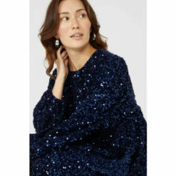 Mantaray Sequin Velvet Tunic Dress For Female -Cheap Mantaray Store unnamed file 660