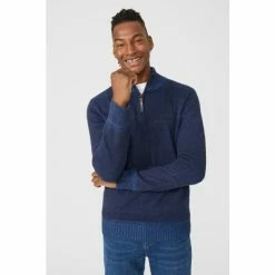 Mantaray Twist Zip Neck Jumper For Male -Cheap Mantaray Store unnamed file 6600