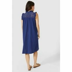 Mantaray Sleeveless Broderie Yoke Jersey Dress For Female -Cheap Mantaray Store unnamed file 6611