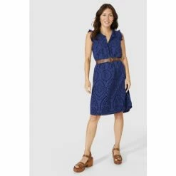 Mantaray Sleeveless Broderie Yoke Jersey Dress For Female -Cheap Mantaray Store unnamed file 6612