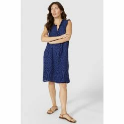 Mantaray Sleeveless Broderie Yoke Jersey Dress For Female -Cheap Mantaray Store unnamed file 6613