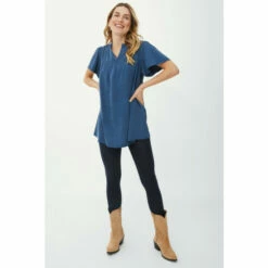 Mantaray Shortsleeve Tencel Notch Neck Tunic For Female 14 Mantaray Shortsleeve Tencel Notch Neck Tunic For Female -Cheap Mantaray Store unnamed file 669