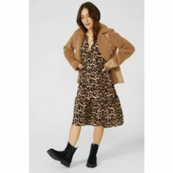 Mantaray Animal Printed Frill Detail Midi Dress For Female 8 Mantaray Animal Printed Frill Detail Midi Dress For Female -Cheap Mantaray Store unnamed file 674