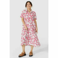 Mantaray Floral Print Shirt Dress For Female