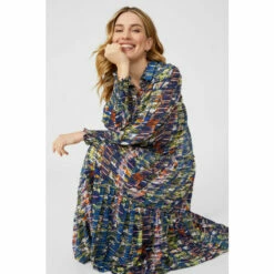 Mantaray Floral Print Button Through Shirt Midi Dress For Female -Cheap Mantaray Store unnamed file 764