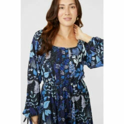 Mantaray Mix & Match Print Long Sleeve Dress For Female -Cheap Mantaray Store unnamed file 794