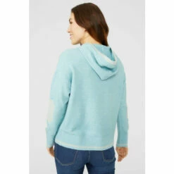 Mantaray Hooded Contrast Sleeve Kangeroo Pocket Jumper For Female -Cheap Mantaray Store unnamed file 80