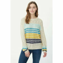 Mantaray Placement Stripe Slub Jumper For Female