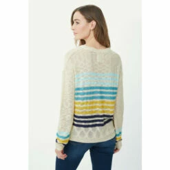 Mantaray Placement Stripe Slub Jumper For Female -Cheap Mantaray Store unnamed file 827