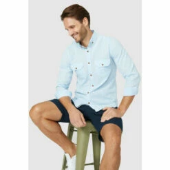 Mantaray Slub Textured Long Sleeve Shirt For Male -Cheap Mantaray Store unnamed file 842