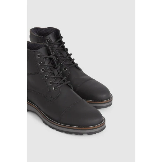 Mantaray Tay Leather Wedge Sole Toe Cap Boot For Male 3 Mantaray Tay Leather Wedge Sole Toe Cap Boot For Male - Image 3