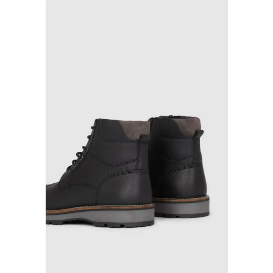 Mantaray Tay Leather Wedge Sole Toe Cap Boot For Male 4 Mantaray Tay Leather Wedge Sole Toe Cap Boot For Male - Image 4