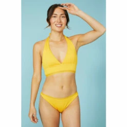 Mantaray Textured Halterneck Bikini Top For Female