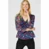 Mantaray Floral Printed Chiffon Top For Female