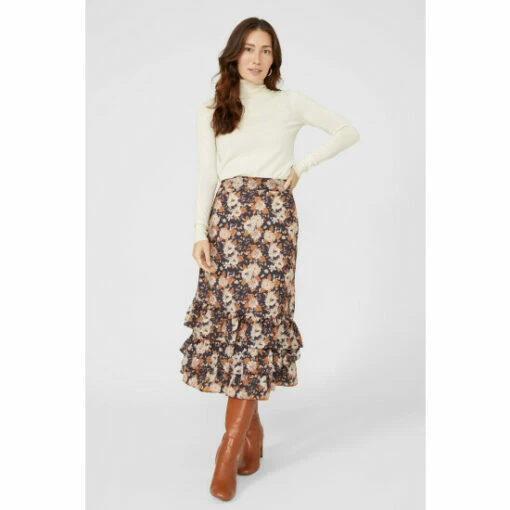 Mantaray Floral Print Ruffle Skirt For Female -Cheap Mantaray Store unnamed file 89