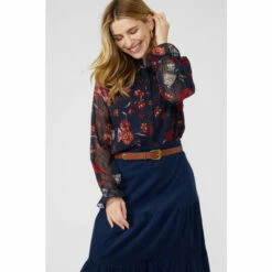 Mantaray Floral Print Lace Trim Dobby Frill Neck Blouse For Female 12 Mantaray Floral Print Lace Trim Dobby Frill Neck Blouse For Female -Cheap Mantaray Store unnamed file 914