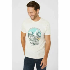 Mantaray Mountain Explorer Van Printed Tee For Male