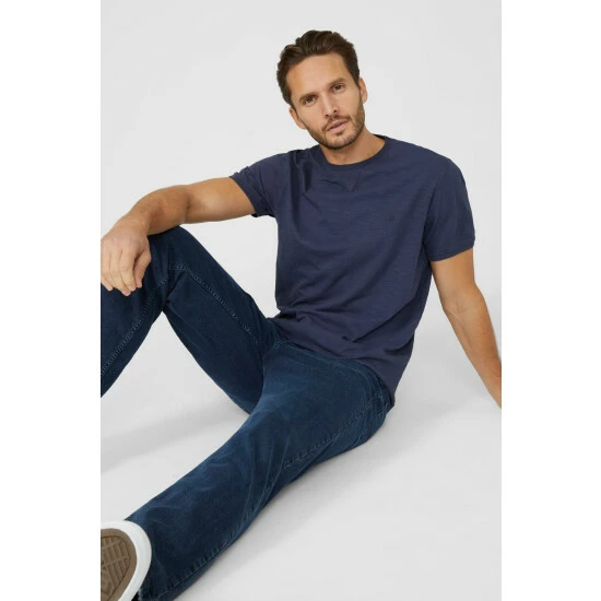 Mantaray Slub Crew Neck T-shirt With Dorito For Male 5 Mantaray Slub Crew Neck T-shirt With Dorito For Male - Image 5