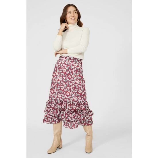 Mantaray Floral Print Ruffle Skirt For Female 7 Mantaray Floral Print Ruffle Skirt For Female - Image 7