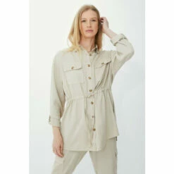 Mantaray Tencel Shirt With Tie Waist For Female -Cheap Mantaray Store unnamed file 954