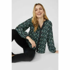 Mantaray Notch Neck Spot & Floral Print Blouse For Female -Cheap Mantaray Store unnamed file 960