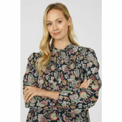 Mantaray Shirred Front Frill Neck Tunic Dress For Female -Cheap Mantaray Store unnamed file 982